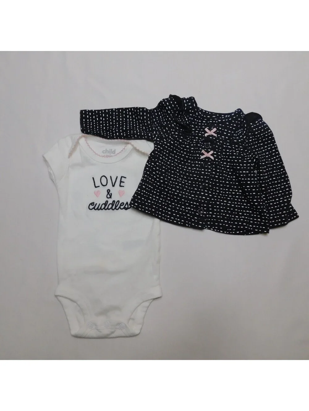 Child of Mine by Carter's Baby Girls Newborn 2 Pc Set Bodysuit Cardigan Jacket